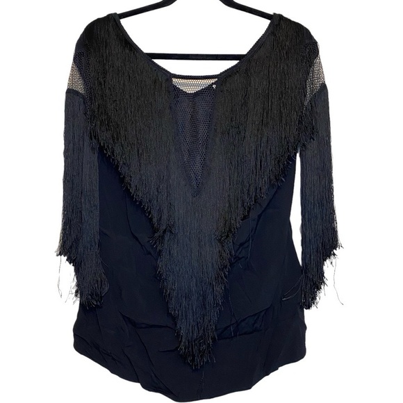 Alexis Fringe Top With Mesh Detail NWT - Picture 2 of 7